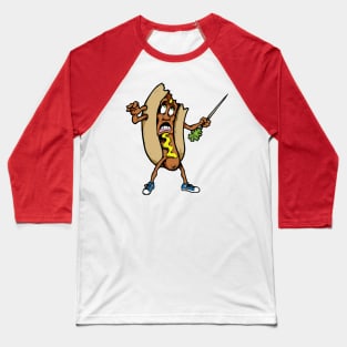 Hot Dog Man Baseball T-Shirt